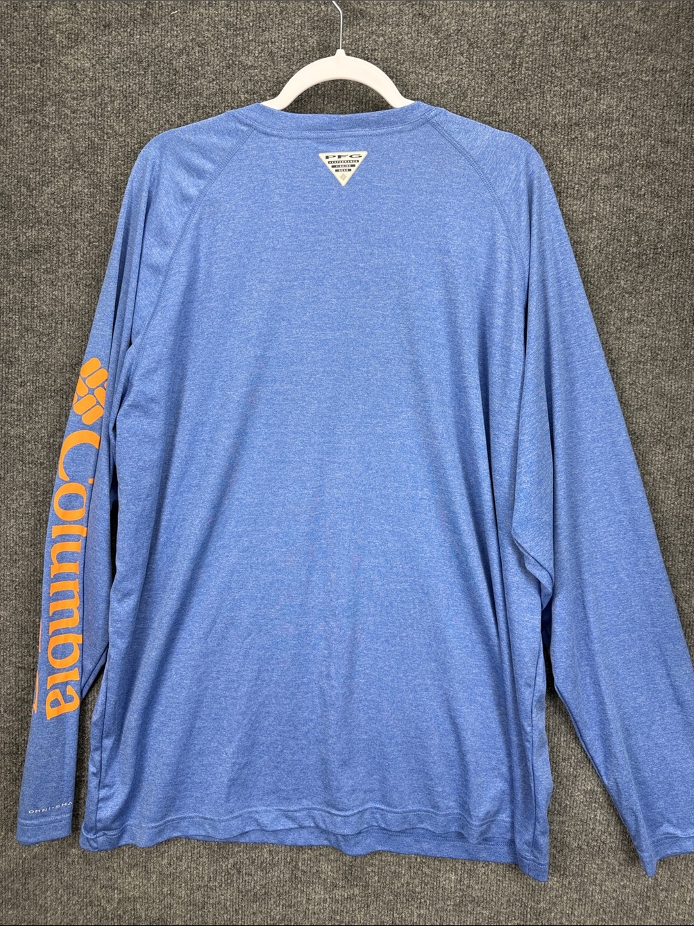 Columbia Terminal Tackle PFG Long Sleeve Fishing Shirt Orange Logo XXL 2TG - Picture 9 of 11